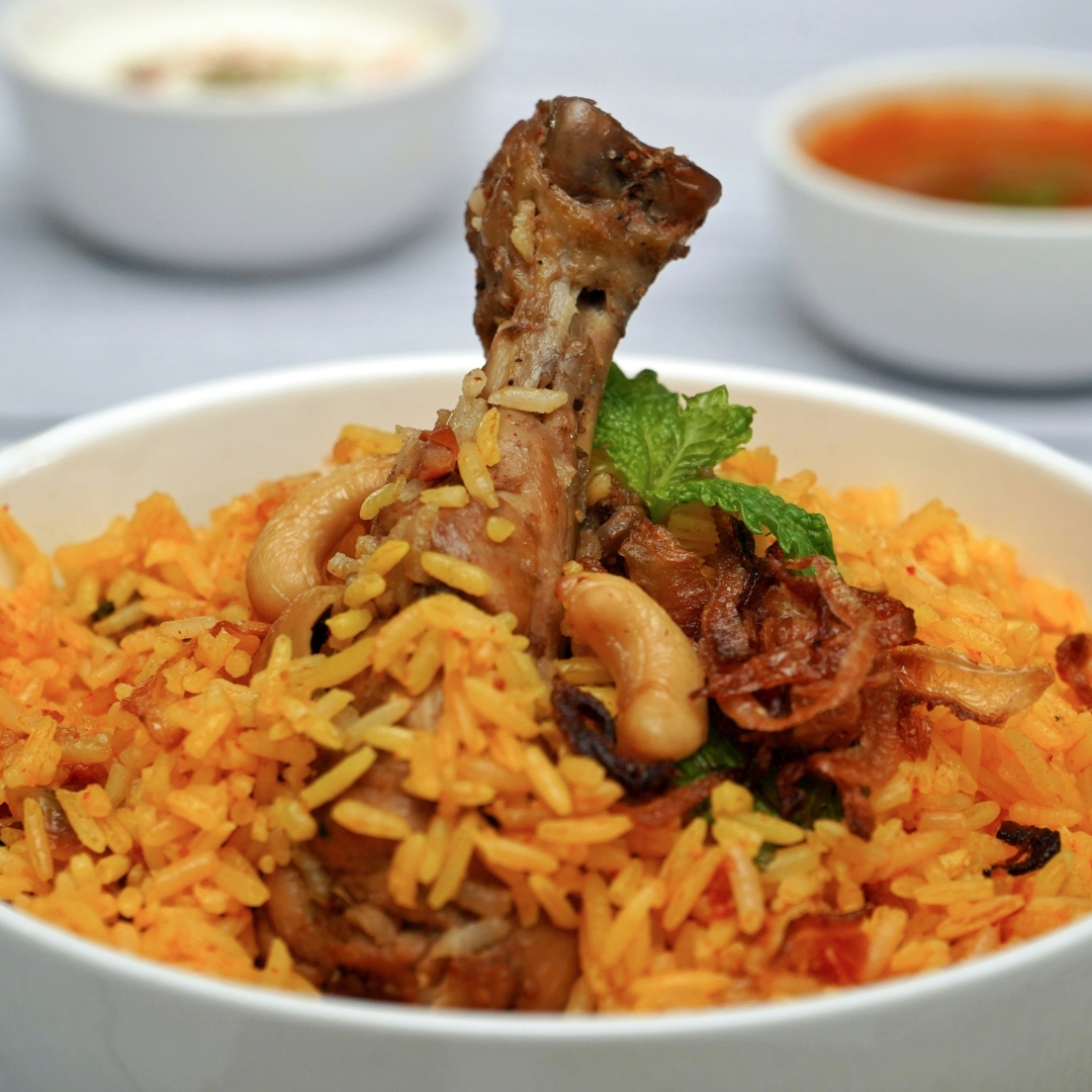 Coriander chicken rice