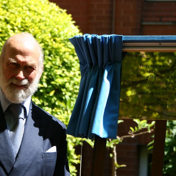 Prince Michael of Kent unveils plaque celebrating 200 years of Bristol Eye Hospital