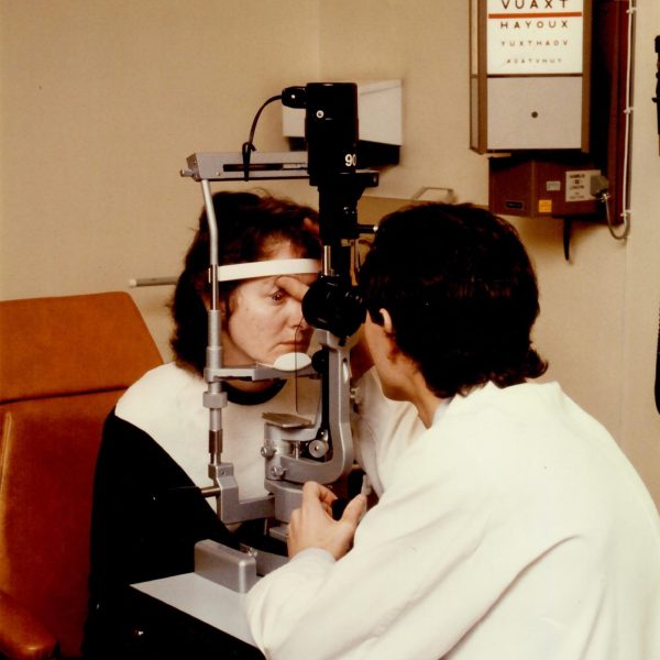 An eye examination being carried out at the Bristol Eye Hospital